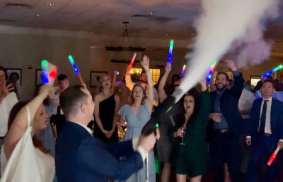 A CO2 Cannon at a The DC DJs Wedding in 2022.